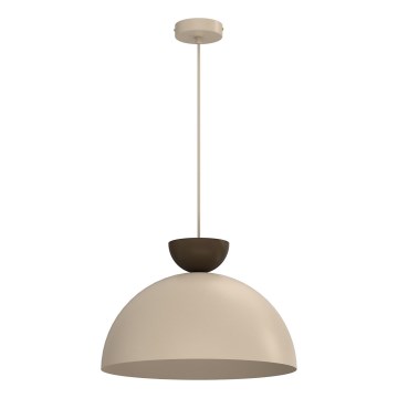 Suspension sur câble NEVIS 1xE27/15W/230V Ø 38 cm beige