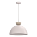 Suspension sur câble NEVIS 1xE27/15W/230V Ø 38 cm crème