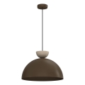 Suspension sur câble NEVIS 1xE27/15W/230V Ø 38 cm marron