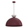 Suspension sur câble NEVIS 1xE27/15W/230V Ø 50 cm bordeaux