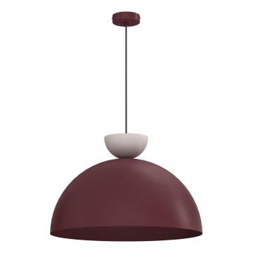 Suspension sur câble NEVIS 1xE27/15W/230V Ø 50 cm bordeaux