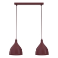 Suspension sur câble NOAK CLASSIC 2xE27/15W/230V bordeaux