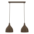 Suspension sur câble NOAK CLASSIC 2xE27/15W/230V marron