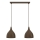 Suspension sur câble NOAK CLASSIC 2xE27/15W/230V marron