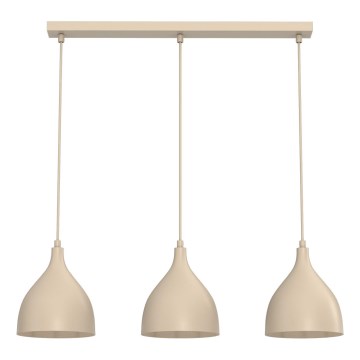Suspension sur câble NOAK CLASSIC 3xE27/15W/230V beige