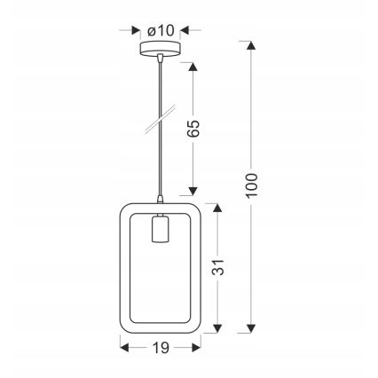 Suspension sur câble OSTOR 1xE27/40W/230V beige/noir