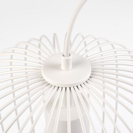 Suspension sur câble OVELLA 1xE27/15W/230V Ø 34 cm crème
