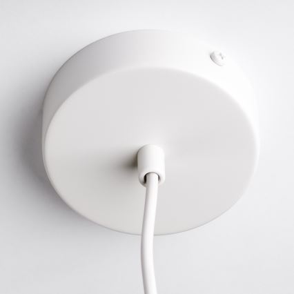 Suspension sur câble OVELLA 1xE27/15W/230V Ø 34 cm crème