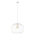 Suspension sur câble OVELLA 1xE27/15W/230V Ø 46 cm crème
