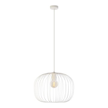 Suspension sur câble OVELLA 1xE27/15W/230V Ø 46 cm crème
