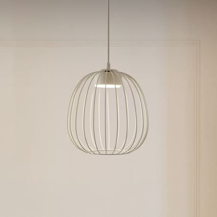 Suspension sur câble OVELLA 1xGX53/10W/230V Ø 25 cm crème