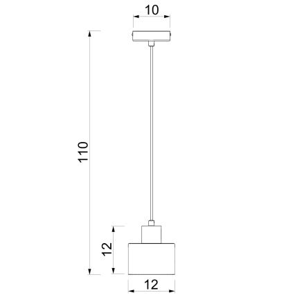 Suspension sur câble PARKLA 1xE27/15W/230V beige