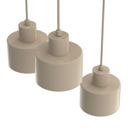 Suspension sur câble PARKLA 3xE27/15W/230V beige