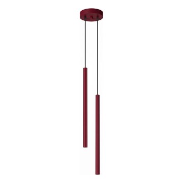 Suspension sur câble PASTELO 2xG9/8W/230V rouge