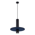 Suspension sur câble PELTA 1xGU10/10W/230V noir/bleu