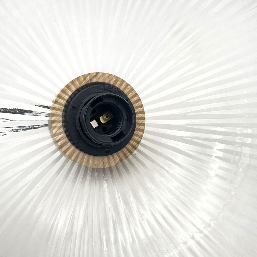 Suspension sur câble PIA 1xE27/60W/230V Ø 30 cm chêne