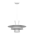 Suspension sur câble PLATO 1xE27/15W/230V blanche