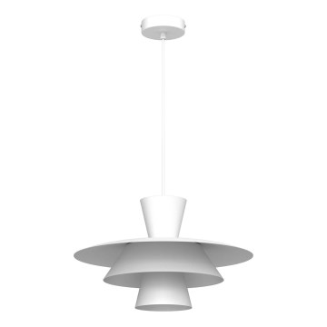 Suspension sur câble PLATO 1xE27/15W/230V blanche