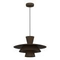 Suspension sur câble PLATO 1xE27/15W/230V marron