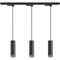 Suspension sur câble pour système sur rail PIPE 3xGU10/10W/230V, noir