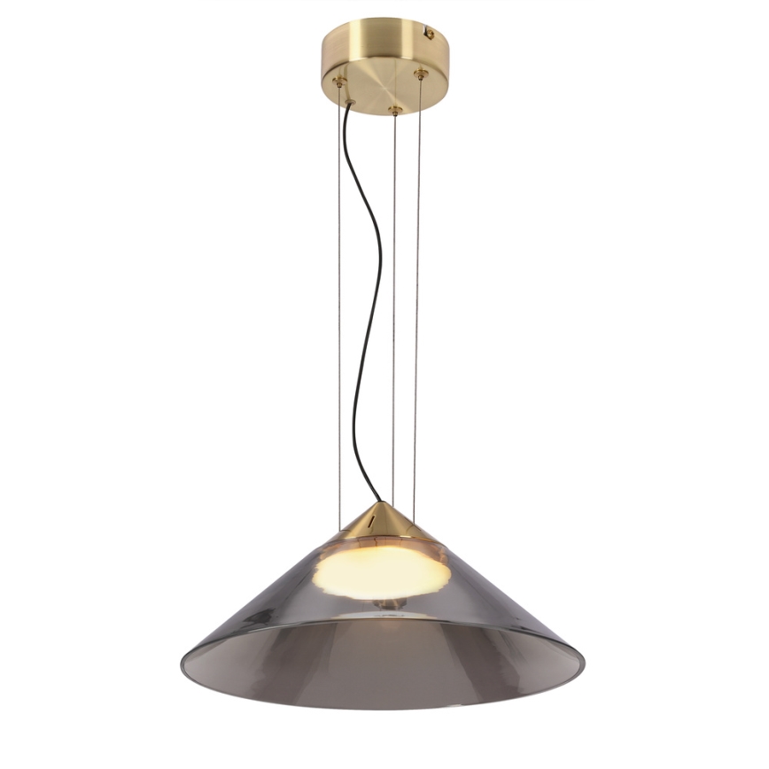 Suspension sur câble PRESTO 1xGX53/10W/230V Ø 34 cm doré/gris fumé