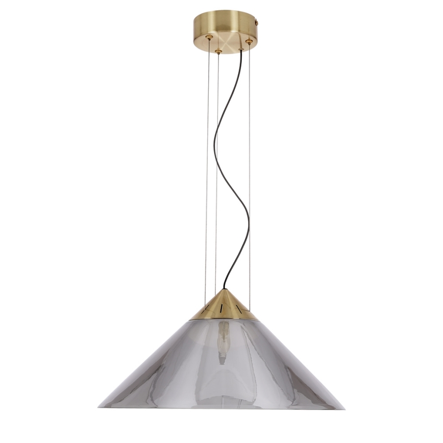 Suspension sur câble PRESTO 1xGX53/10W/230V Ø 34 cm doré/gris fumé