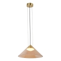 Suspension sur câble PRESTO 1xGX53/10W/230V Ø 42 cm doré / beige fumé