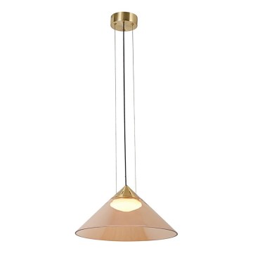 Suspension sur câble PRESTO 1xGX53/10W/230V Ø 42 cm doré / beige fumé