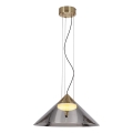 Suspension sur câble PRESTO 1xGX53/10W/230V Ø 42 cm doré/gris fumé