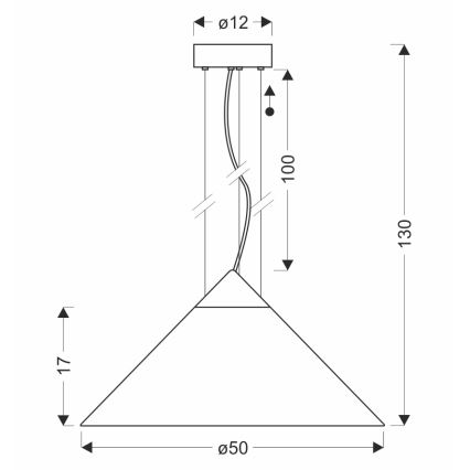 Suspension sur câble PRESTO 1xGX53/10W/230V Ø 50 cm doré/gris fumé
