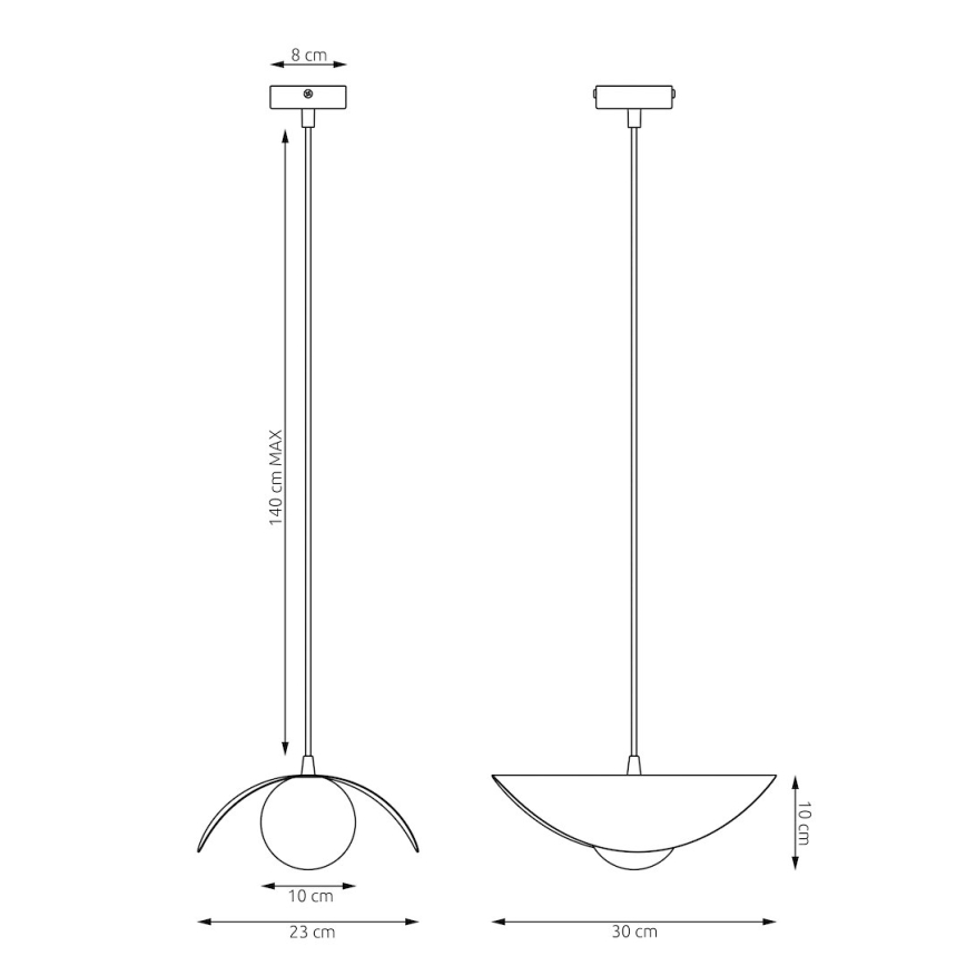Suspension sur câble RITUAL 1xG9/8W/230V beige