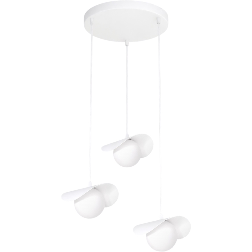 Suspension sur câble RITUAL 3xG9/8W/230V blanche