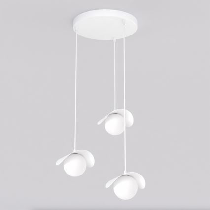 Suspension sur câble RITUAL 3xG9/8W/230V blanche