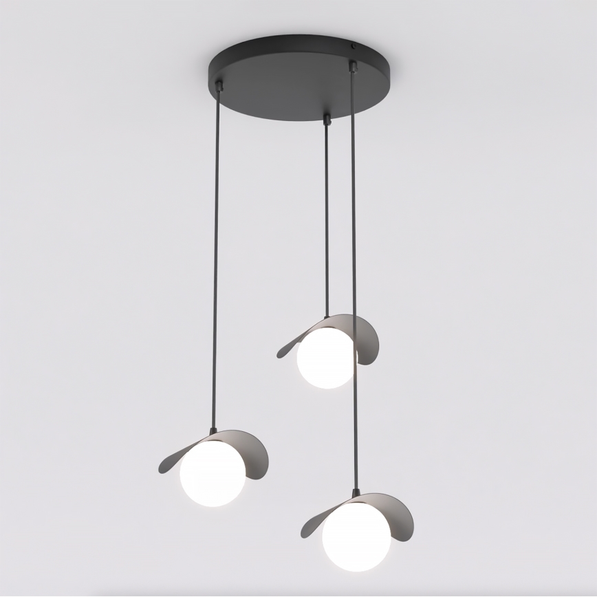 Suspension sur câble RITUAL 3xG9/8W/230V, noir