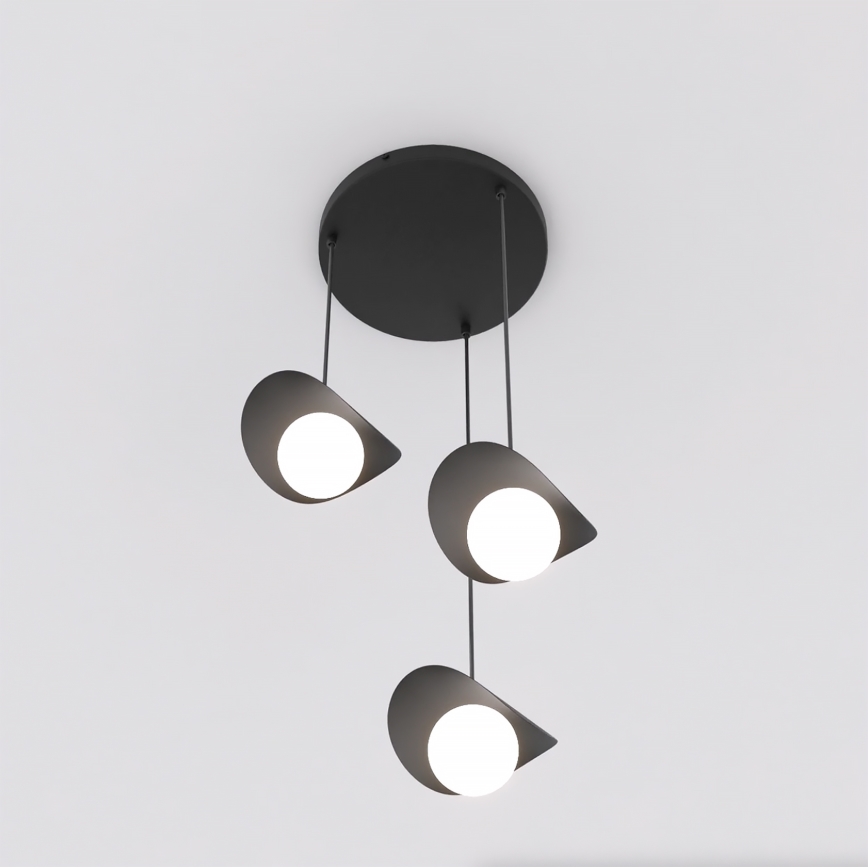 Suspension sur câble RITUAL 3xG9/8W/230V, noir
