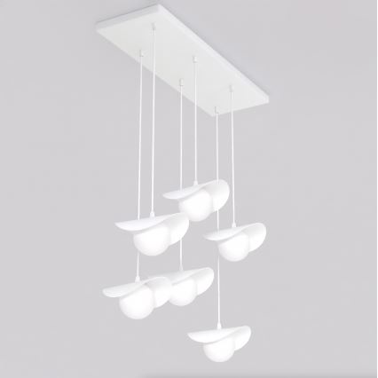 Suspension sur câble RITUAL 6xG9/8W/230V blanche