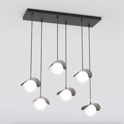 Suspension sur câble RITUAL 6xG9/8W/230V noire