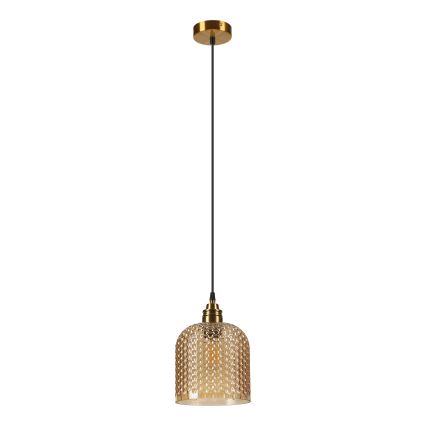 Suspension sur câble ROCCO 1xE27/15W/230V doré / beige fumé