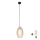 Suspension sur câble SEBO 1xE27/15W/230V, noir / beige fumé