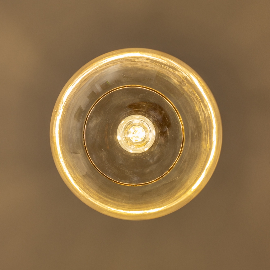 Suspension sur câble SEVENTIES E27/60W/230V fumé/marron