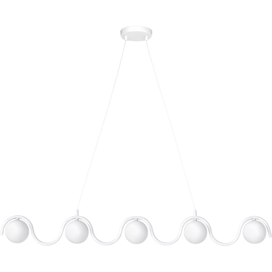 Suspension sur câble SINUS 5xG9/8W/230V blanche