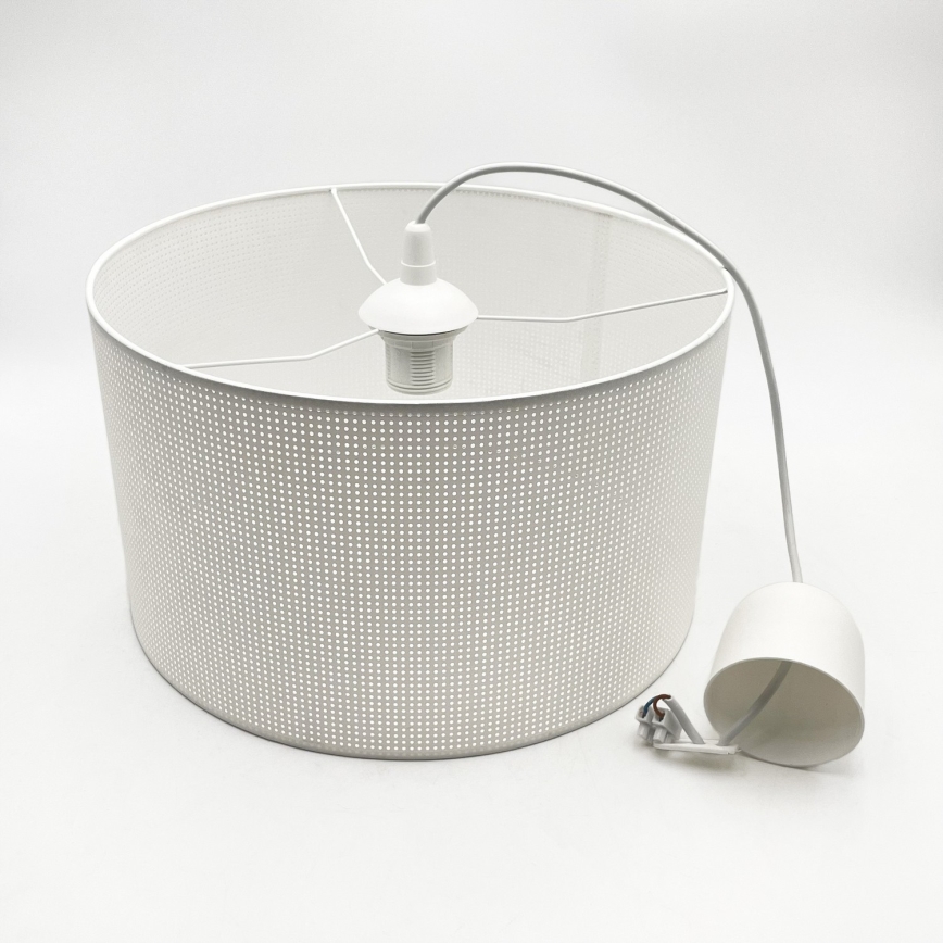 Suspension sur câble SIRJA PLISADO 1xE27/15W/230V Ø 35 cm blanche