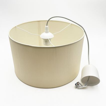 Suspension sur câble SIRJA PLISADO 1xE27/15W/230V Ø 35 cm crème