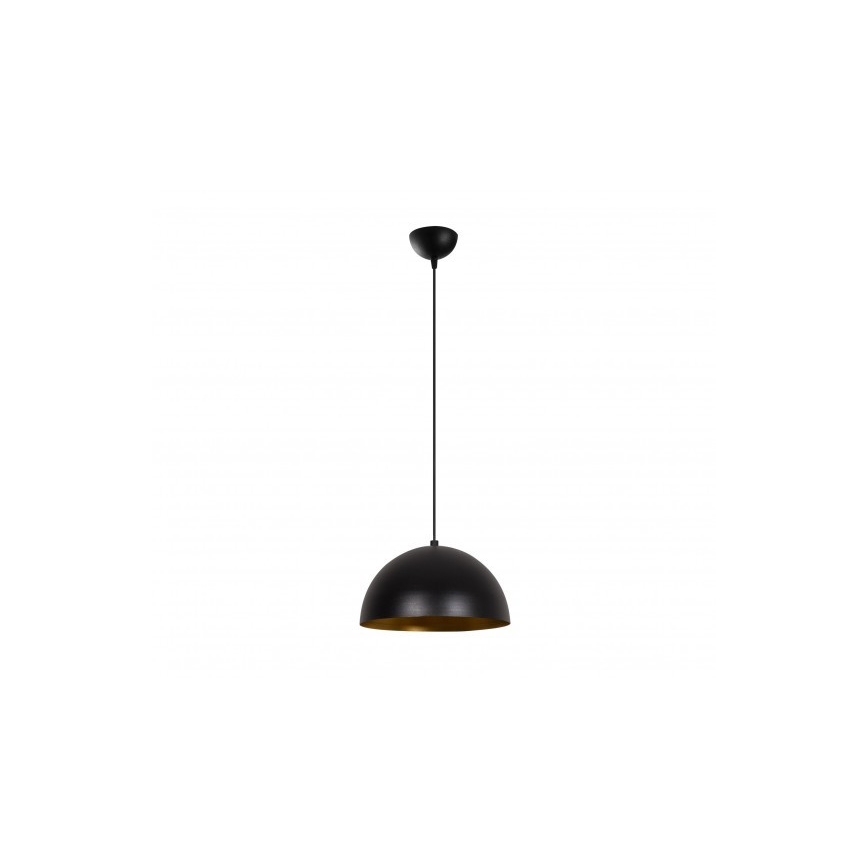 Suspension sur câble SIVANI 1xE27/40W/230V Ø 30 cm noir/cuivre