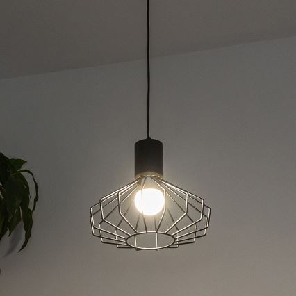 Suspension sur câble SOLANO 1xE27/15W/230V noir/doré