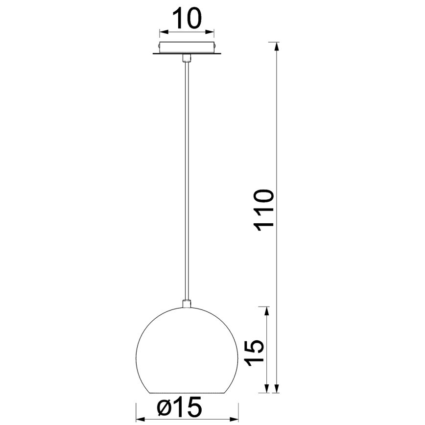 Suspension sur câble SOOL 1xE27/15W/230V Ø 15 cm blanche