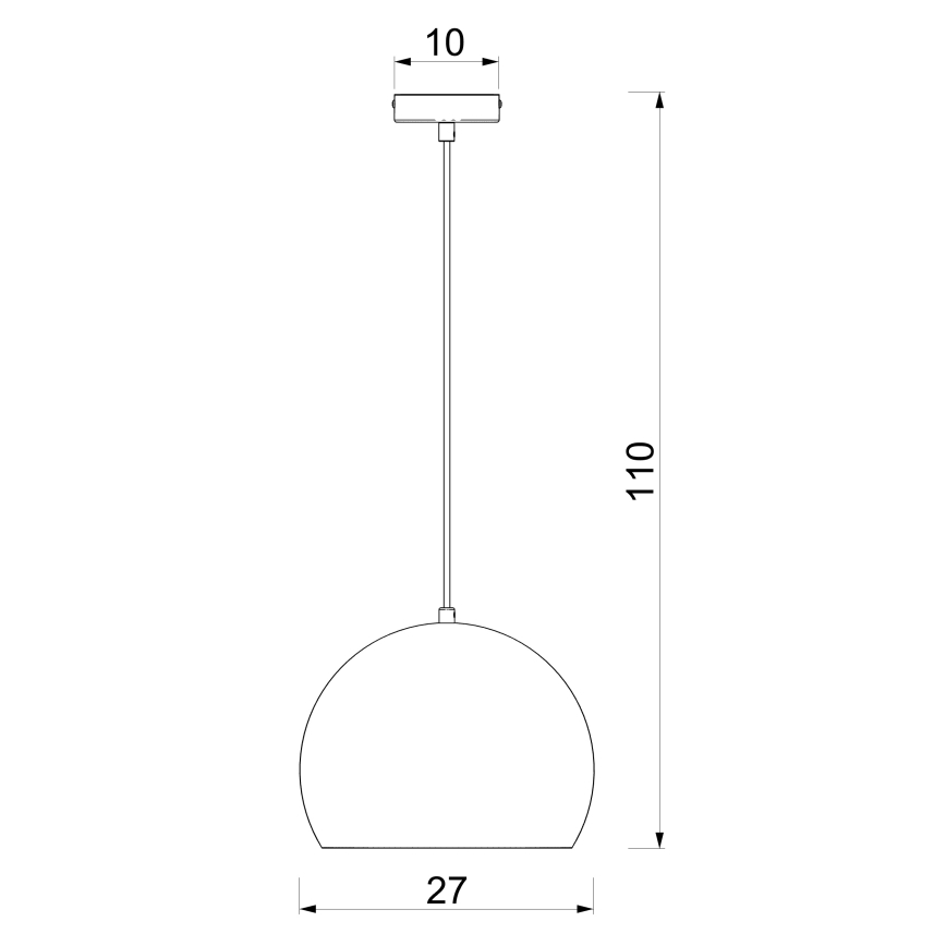 Suspension sur câble SOOL 1xE27/15W/230V Ø 27 cm beige