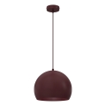Suspension sur câble SOOL 1xE27/15W/230V Ø 27 cm bordeaux
