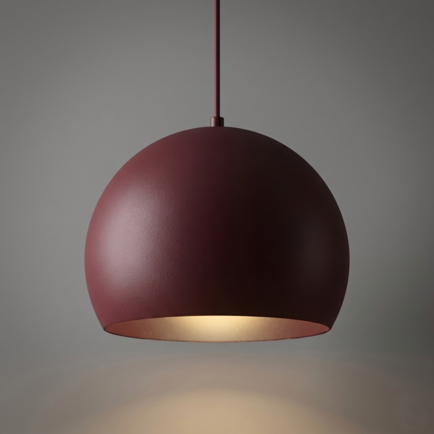 Suspension sur câble SOOL 1xE27/15W/230V Ø 27 cm bordeaux
