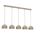 Suspension sur câble SOOL 5xE27/15W/230V beige